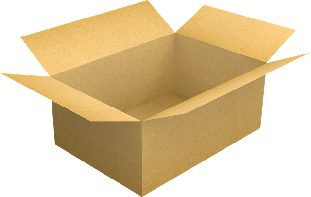 otevřená papírová krabice